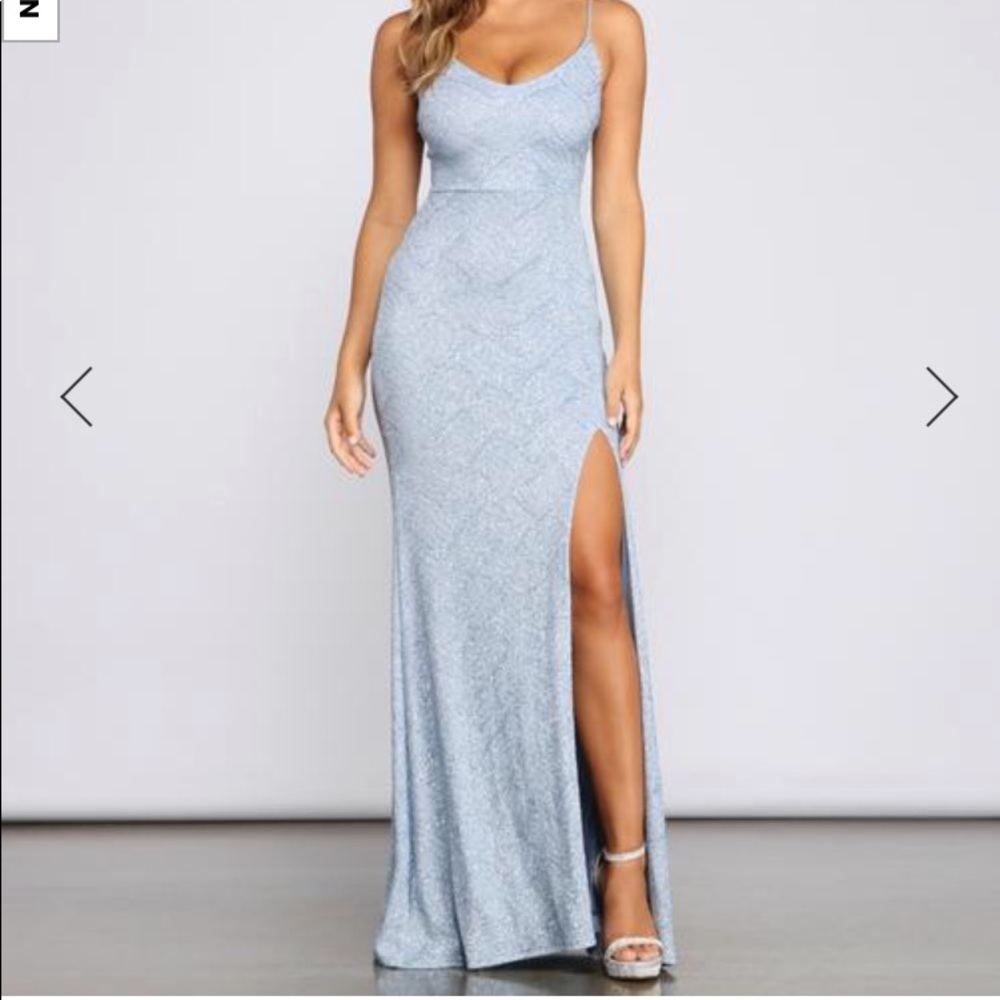 Blue sparkly gown